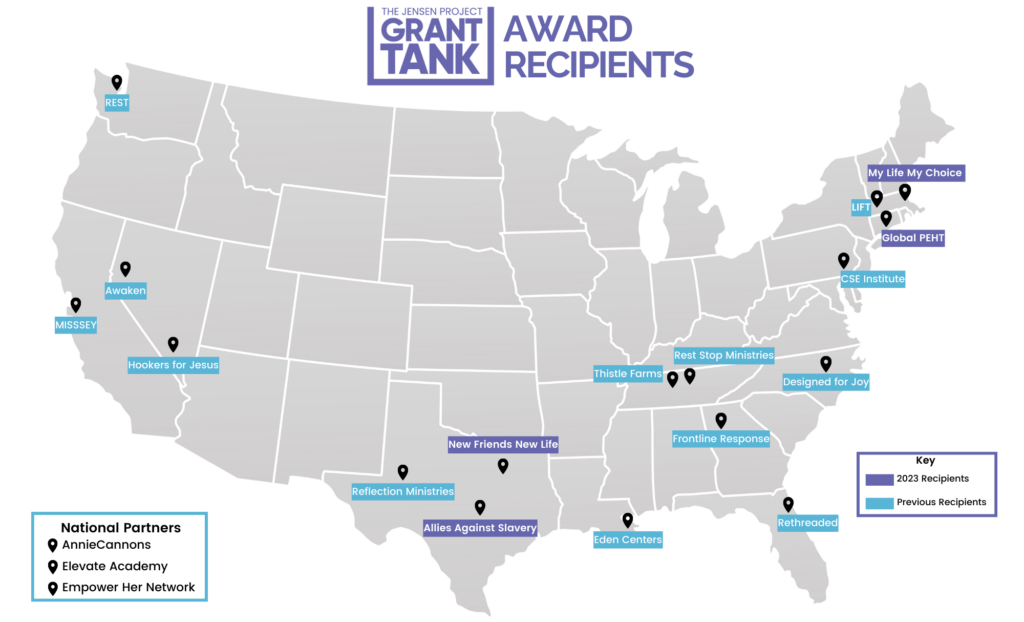 GrantTank Award Recipients Map The Jensen Project