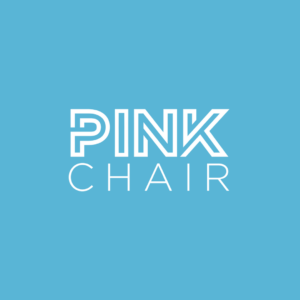 Pink Chair Logo White Text Blue Background Formerly Hookers for Jesus